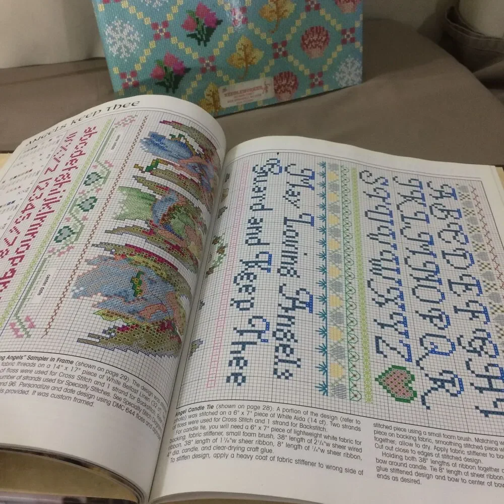 Lot 2 Vintage Cross Stitch Pattern Books Leisure Arts Vanessa-Ann Collection